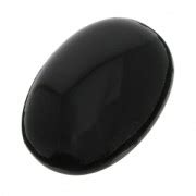 Cabochon Ovale Pierre Rainur E Pour Macram X Mm Onyx Noir X