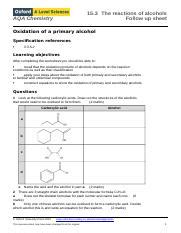 Oxo ACheQ 1503 Fu02 Xxaann Doc 15 3 The Reactions Of Alcohols Follow