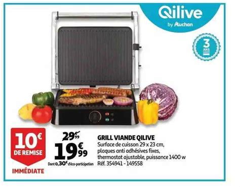 Promo Grill Viande Qilive Chez Auchan Icatalogue Fr