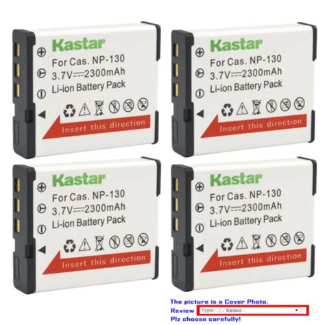 Kastar Replacement Battery Pack For NP 130 Casio Exilim EX ZR400 EX