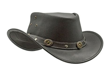 Hadzam Waterproof Leather Cowboy Hat Western Hat For Rain Etsy Uk