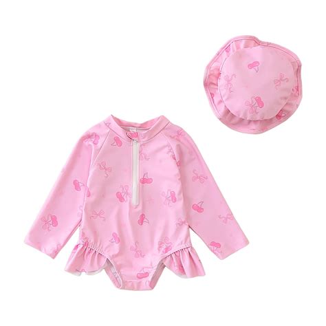 Akiihool Girls One Piece Swimsuits Girls Swimsuit Hawaiian Bikini Bathing Suit Pink Months