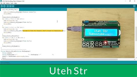 Arduino Lcd 16x2 Scrolling Text Only Single Row Scroll Left And Scroll Right Youtube