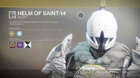 Destiny Curse Of Osiris Exotic Helm Of Saint Titan Helmet