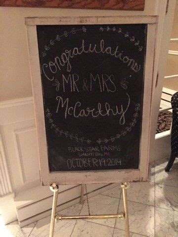 There Is A Sign That Says Congratulations Mr And Mrs Marlows On It In