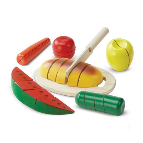 Melissa & Doug Cut & Slice Wooden Play Food, 22 Pieces - Walmart.com ...