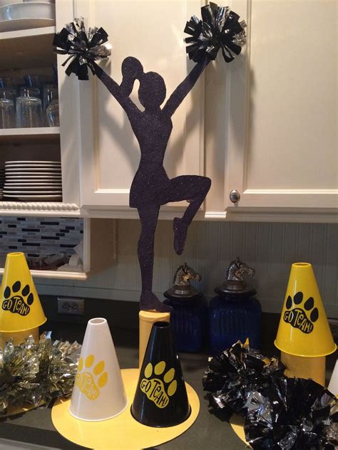 Cheer Camp Centerpiece with Silhouette Design