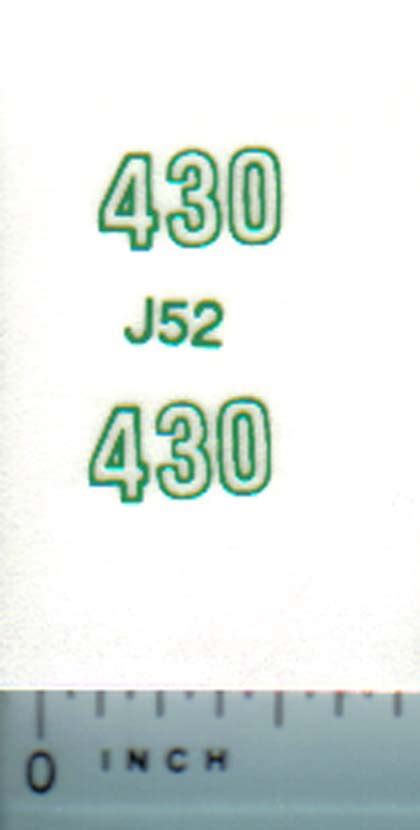 Decal 116 John Deere 430 Model Numbers Green Dj52 Midwest Decals And Farm Toys