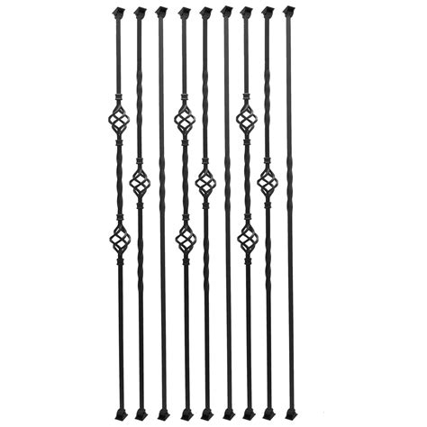 Sidasu Wrought Iron Balusters Set Of Hollow Double Basket Iron