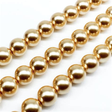 10mm Round Glass Pearl Beads