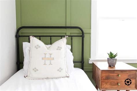 Sage Green Bedroom With Wall Accents - Soul & Lane