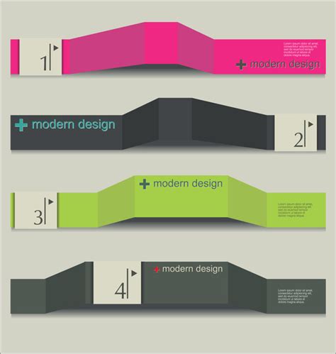 Paper Banners Infographic Template Design Vector Free Download