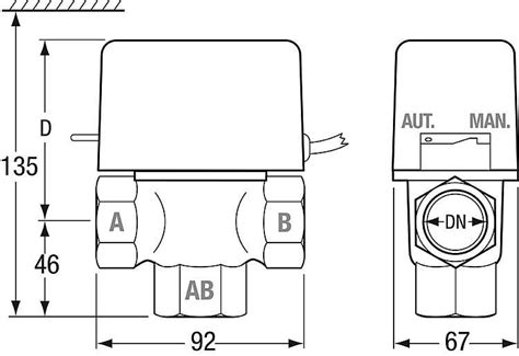 Mut 3 Wege Zonenventil SF Mit Endschalter DN 25 1 KVS 12 6 230 V