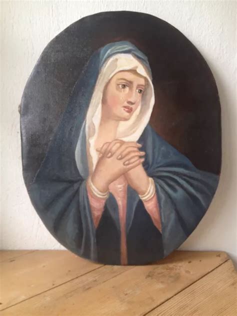 Vierge Aux Mains Jointes Copie D Un Tableau Cole Italienne Du Xviii