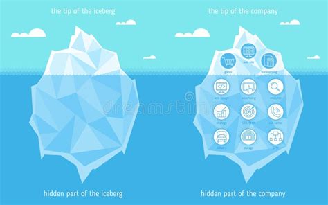 finance iceberg stock illustrations  finance iceberg stock