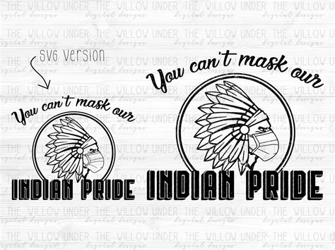 Indian Pride Svg And Png School Spirit Instant Download Etsy