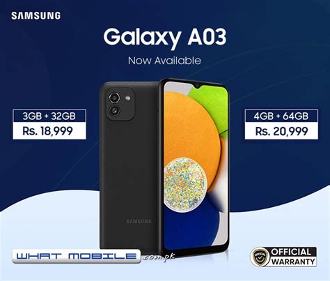 Samsung Galaxy A03 Propelled In Pakistan Ultra Affordable Mobile Pkr