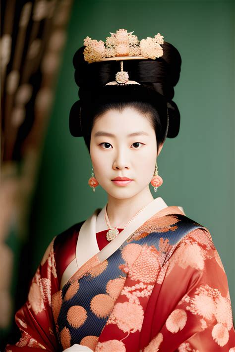 Portrait Of A Japanese Queen In The Year Viarami