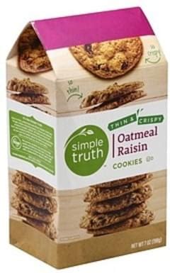 Simple Truth Oatmeal Raisin Thin Crispy Cookies 7 Oz Nutrition