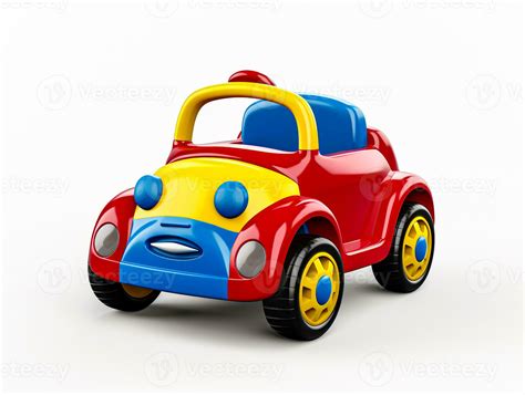 Colorful Toy Car On White Background Generative Ai 29640257 Stock Photo
