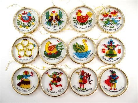 12 Days Of Christmas Ornament Set Vintage Christmas Etsy