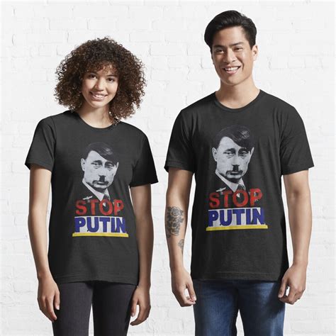 Stop Putin Adolf Putin I Stand With Ukraine T Shirt For Sale By