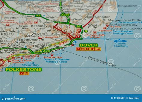 03/04/2020 Portsmouth, Hampshire, UK Folkestone and Dover in Kent Shown ...