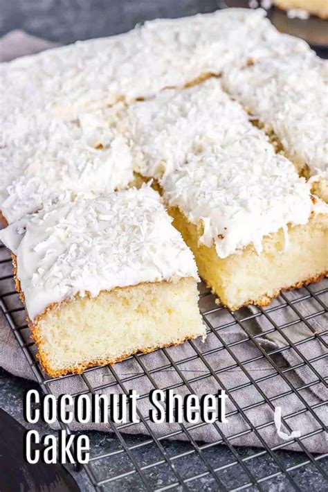 Coconut Sheet Cake In 2021 Coconut Sheet Cakes Delicious Cake