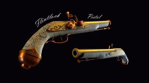 Flintlock Pistol 3D Model TurboSquid 1894910