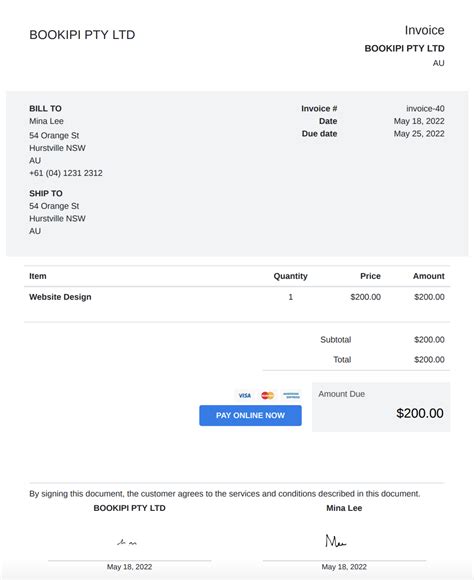 How To Request Signatures From Customers On Invoices Bookipi