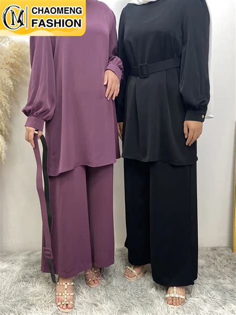 Conjuntos Musulmanes De Oraci N Jilbab De Manga Larga Para Mujer Tops Y