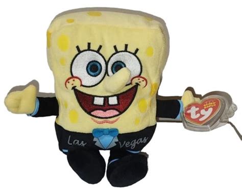 Ty Beanie Baby SPONGEBOB LAS VEGAS Squarepants Exclusive NEW