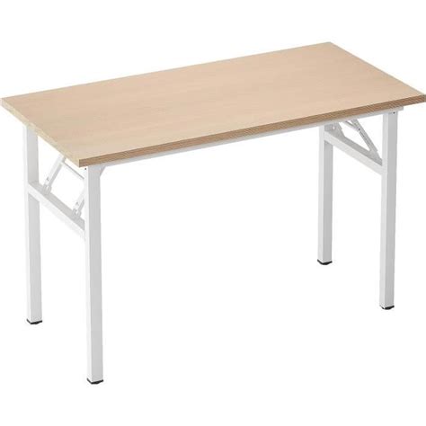 SogesHome Table Pliante Bureau 100CM Table De Montage Libre Pliable E1