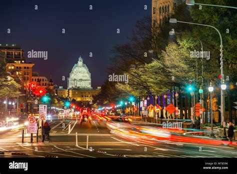 Pennsylvania Avenue at night, Washington DC, USA Stock Photo - Alamy