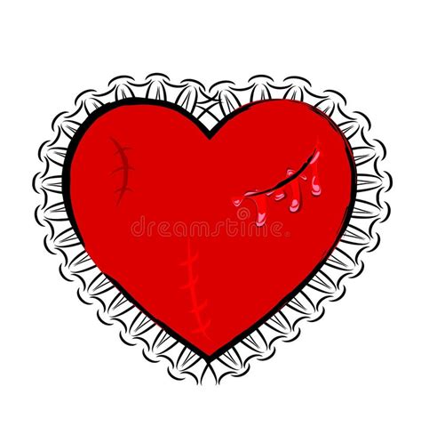 Abstract Wounded Heart Stock Vector Illustration Of Drawing 48323612