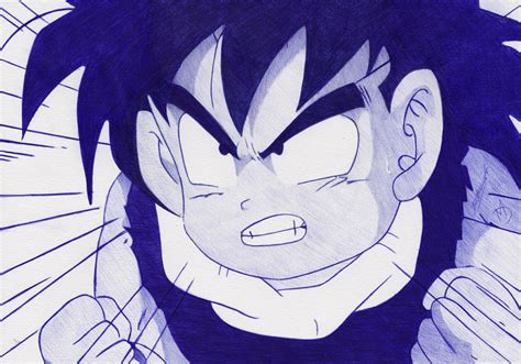 Gohan Angry Ballpoint Pen Drawing By Demoose21 On Deviantart