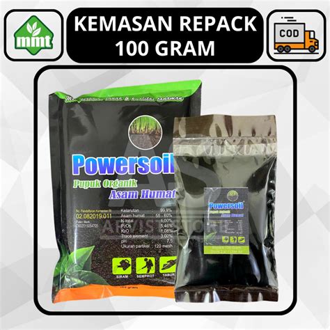 Jual POWERSOIL Pupuk Organik Asam Humat 100 Gram Kemasan Repack