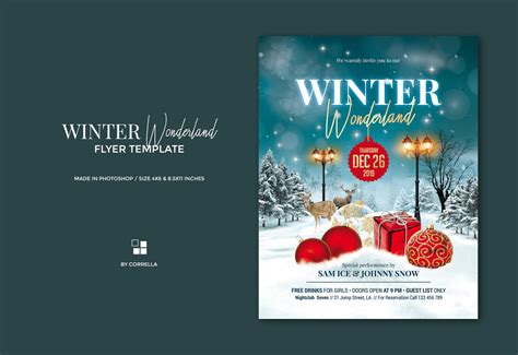 Winter Wonderland Flyer Template Database