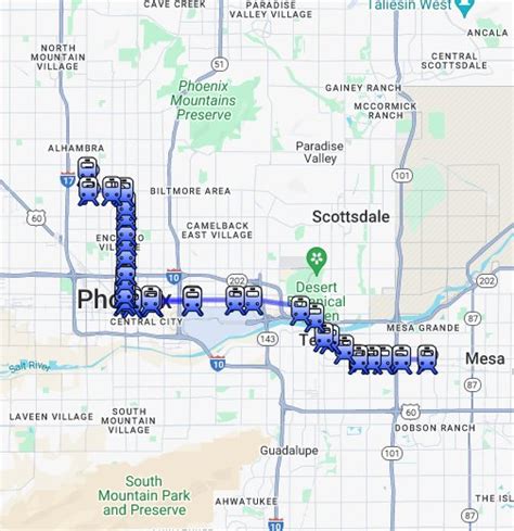 Phoenix Light Rail Map Stations | Shelly Lighting