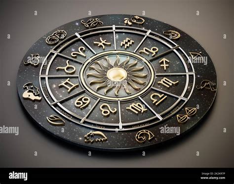 The Horoscope Wheel With Zodiac Signs And Constellations Of The Zodiac