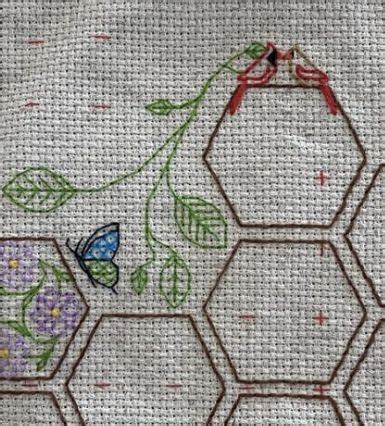 A Close Up Of A Piece Of Fabric With Flowers And Butterflies On It In