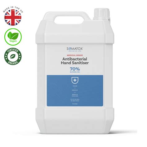 Medical Grade Hand Sanitiser Gel 5 Litre Antibacterial Somatox