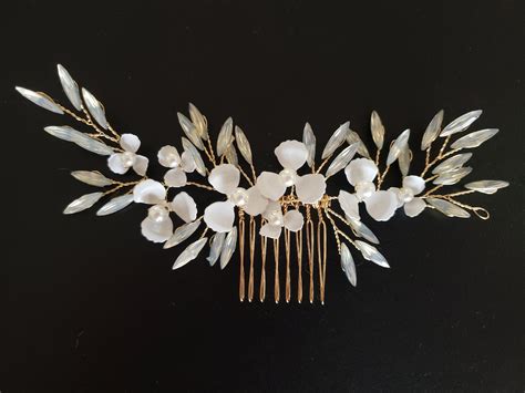 Bridal Hair Comb Crystal Flower Wedding Hair Pin Hair Jewelry Bridal Hair Vine Wedding Hair