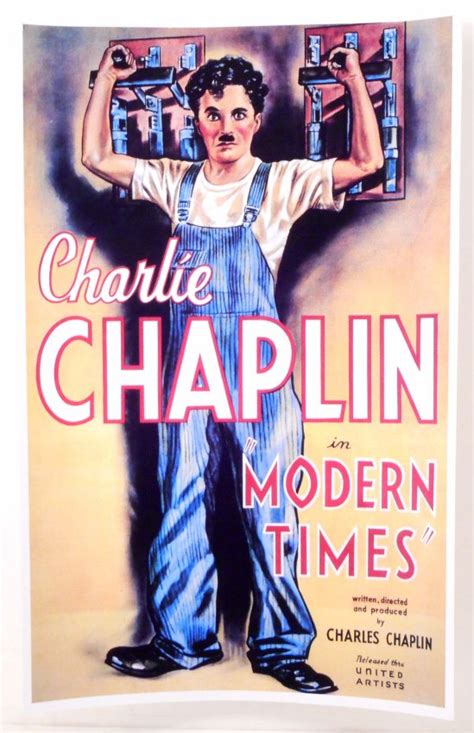 CHARLIE CHAPLIN "MODERN TIMES" MOVIE POSTER PRINT : Lot 235