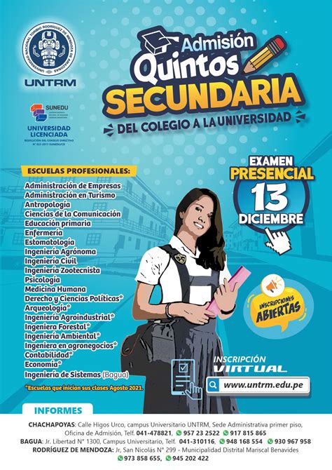 Examen Presencial Quintos De Secundaria Untrm