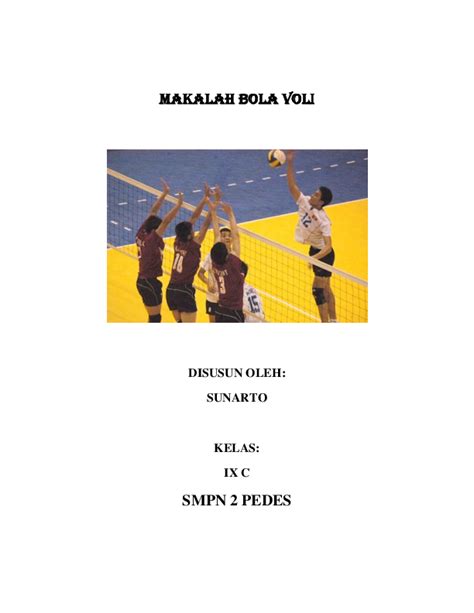 Makalah Bola Voli Pdf Dunia Belajar