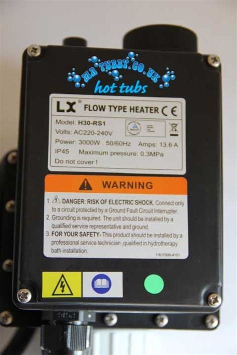 WHIRLPOOL LX H30 RS1 3kw Heater Hot Tub Spa Swimming Pool Pond THERMOSTATIC CONTROL