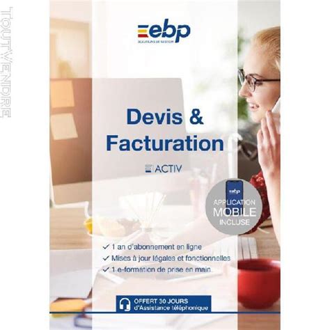 Logiciel De Gestion Ebp Devis Et Facturation Activ Saas12m M En France