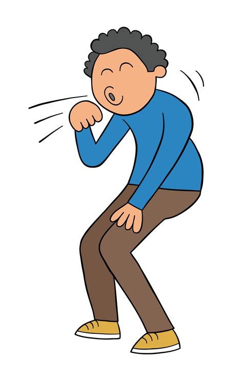 Cartoon Man Coughing Vector Illustration 2567702 Vector Art At Vecteezy