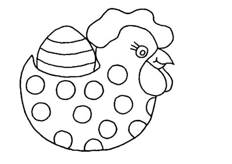 Coloriage Poule En Chocolat Imprimer